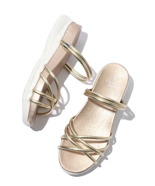 ROPE' PICNIC（ロペピクニック）の「クロスストリングスライド＆バックスリングサンダル（サンダル・レディース・ブラック/シルバー/ゴールド/キナリ・L/M）」の16枚目の写真