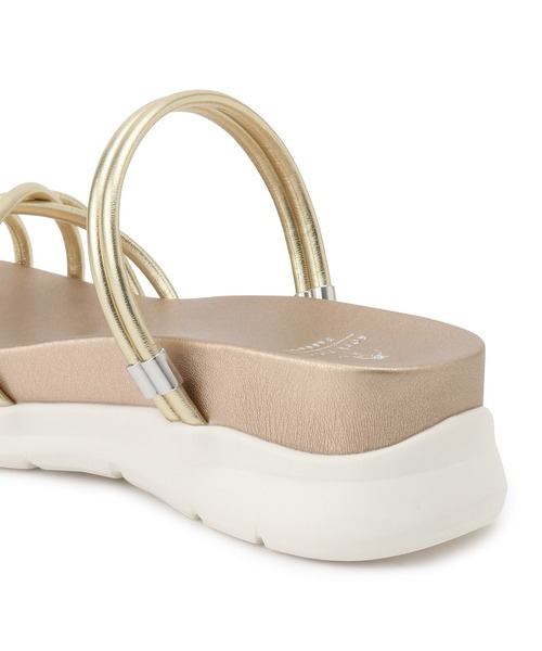 ROPE' PICNIC（ロペピクニック）の「クロスストリングスライド＆バックスリングサンダル（サンダル・レディース・ブラック/シルバー/ゴールド/キナリ・L/M）」の17枚目の写真