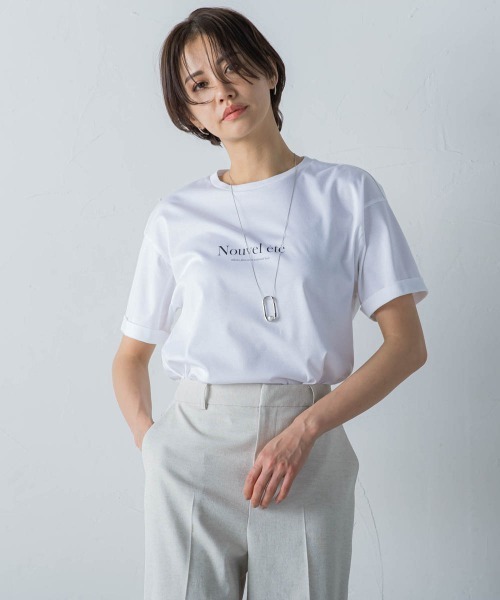 LAUTREAMONT(ロートレアモン)の「スムースロゴプリントTEE≪洗濯機で洗える≫(Tシャツ/カットソー・レディース・ブラック/ホワイト・11号/9号)」の3枚目の写真