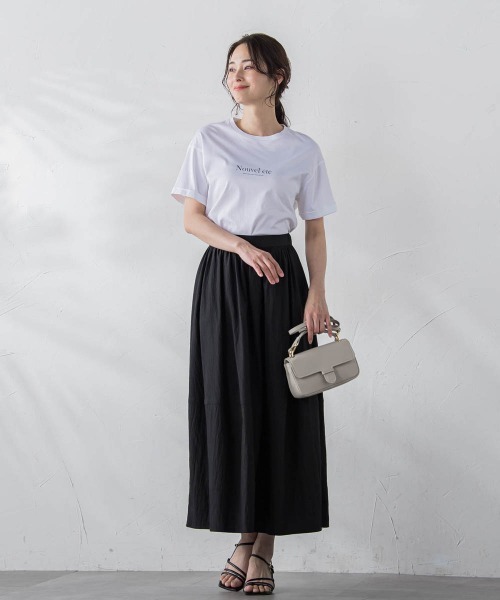 LAUTREAMONT(ロートレアモン)の「スムースロゴプリントTEE≪洗濯機で洗える≫(Tシャツ/カットソー・レディース・ブラック/ホワイト・11号/9号)」の15枚目の写真