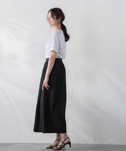LAUTREAMONT(ロートレアモン)の「スムースロゴプリントTEE≪洗濯機で洗える≫(Tシャツ/カットソー・レディース・ブラック/ホワイト・11号/9号)」の4枚目の写真