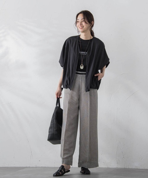 LAUTREAMONT(ロートレアモン)の「スムースロゴプリントTEE≪洗濯機で洗える≫(Tシャツ/カットソー・レディース・ブラック/ホワイト・11号/9号)」の9枚目の写真