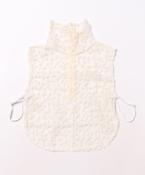 Mayree（メイリー）の「【resonance】フラワー刺繍 シアータートル/つけ襟【マルチウェイ/オケージョン】（付け襟・レディース・アイボリー/ブラック・FREE）」の3枚目の写真