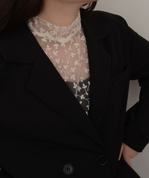 Mayree（メイリー）の「【resonance】フラワー刺繍 シアータートル/つけ襟【マルチウェイ/オケージョン】（付け襟・レディース・アイボリー/ブラック・FREE）」の13枚目の写真