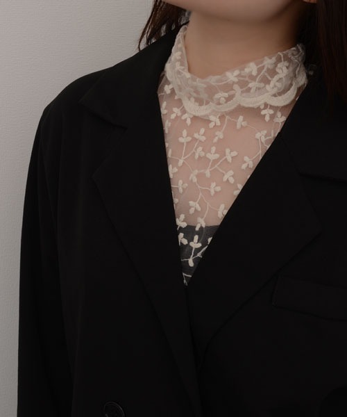 Mayree（メイリー）の「【resonance】フラワー刺繍 シアータートル/つけ襟【マルチウェイ/オケージョン】（付け襟・レディース・アイボリー/ブラック・FREE）」の12枚目の写真