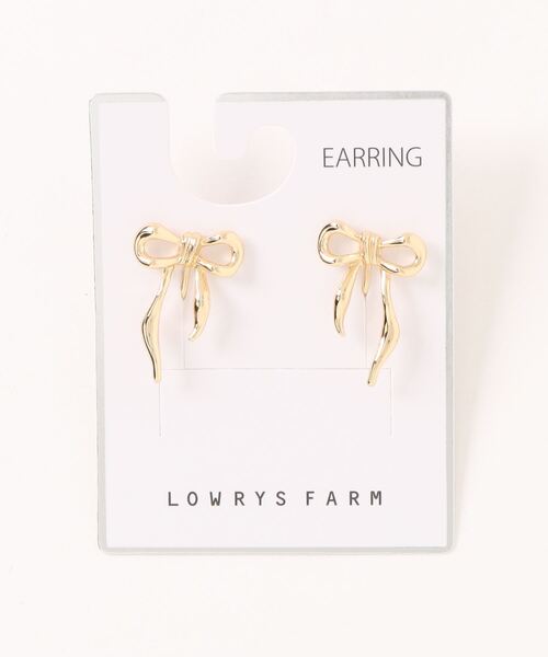 LOWRYS FARM(ローリーズファーム)の「シンプルリボンイヤリング 118859(イヤリング・レディース・シルバー/ゴールド・FREE)」の1枚目の写真