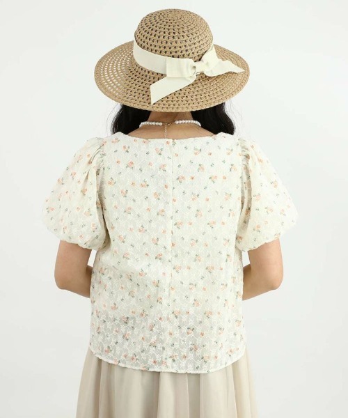 F i.n.t(フィント)の「花柄楊柳レースバルーンスリーブブラウス/F&A/fint(シャツ/ブラウス・レディース・オレンジ/ライトブルー・FREE)」の17枚目の写真