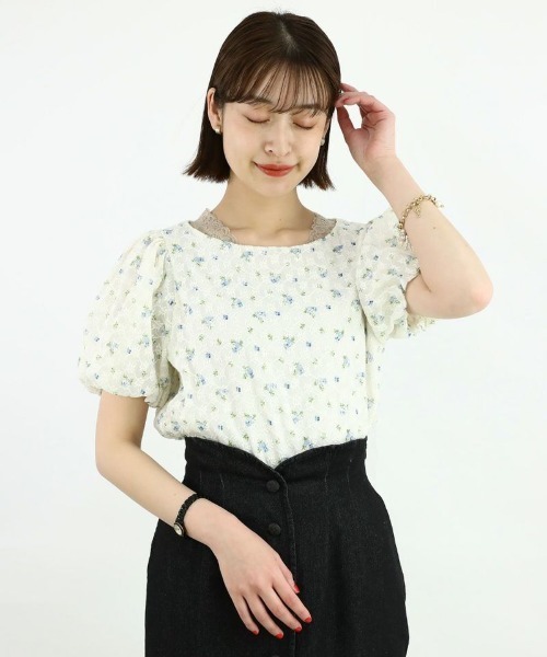 F i.n.t(フィント)の「花柄楊柳レースバルーンスリーブブラウス/F&A/fint(シャツ/ブラウス・レディース・オレンジ/ライトブルー・FREE)」の19枚目の写真