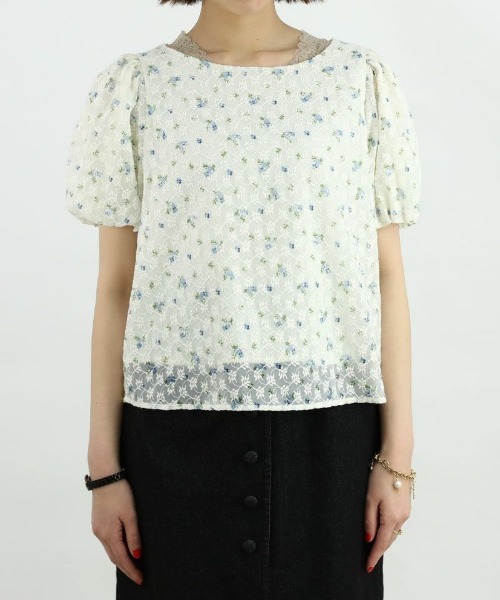 F i.n.t(フィント)の「花柄楊柳レースバルーンスリーブブラウス/F&A/fint(シャツ/ブラウス・レディース・オレンジ/ライトブルー・FREE)」の21枚目の写真