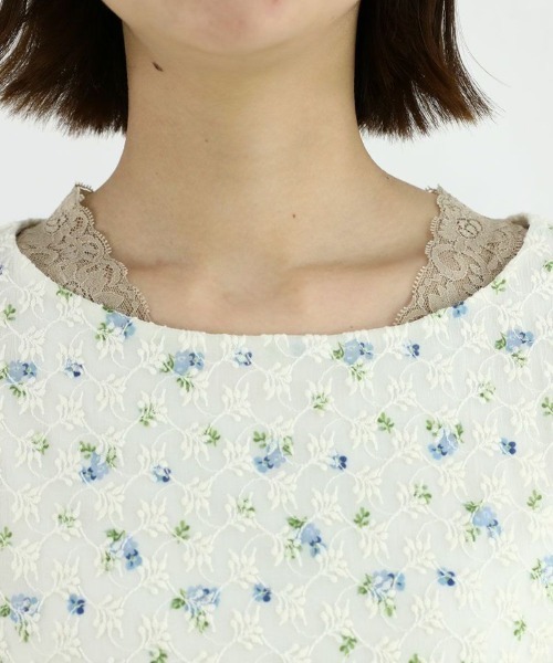 F i.n.t(フィント)の「花柄楊柳レースバルーンスリーブブラウス/F&A/fint(シャツ/ブラウス・レディース・オレンジ/ライトブルー・FREE)」の11枚目の写真