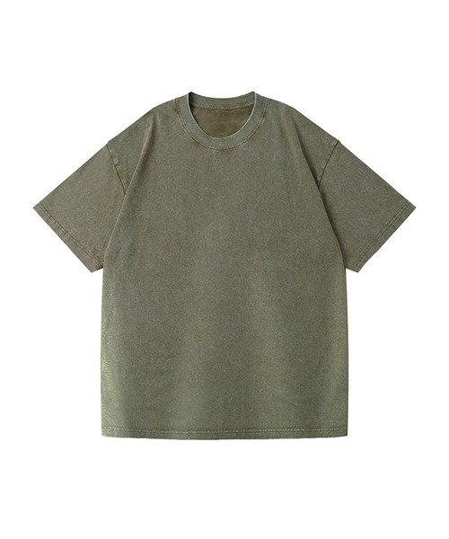 HOOK（フック）の「HOOK -select-  ベーシックウォッシュ半袖TEE　6.8オンス (SS)（Tシャツ/カットソー・メンズ・グリーン/ライトグレー/パープル/ベージュ/ブルー/ブラック/カーキ/チョコ・M/L/XL）」の5枚目の写真