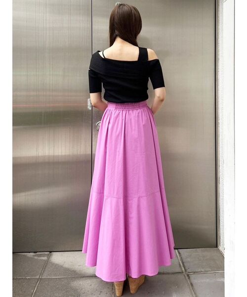 MERCURYDUO（マーキュリーデュオ）の「ランダムフレアアシメスカート（スカート・レディース・ピンク/ライム/ブラック・MEDIUM/SMALL）」の10枚目の写真