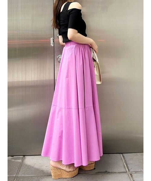 MERCURYDUO（マーキュリーデュオ）の「ランダムフレアアシメスカート（スカート・レディース・ピンク/ライム/ブラック・MEDIUM/SMALL）」の11枚目の写真