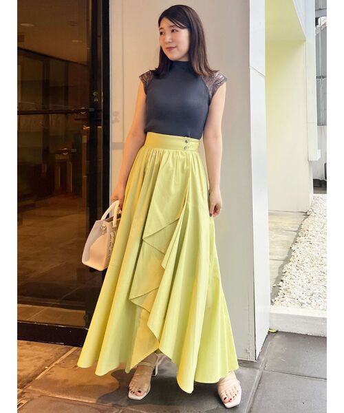 MERCURYDUO（マーキュリーデュオ）の「ランダムフレアアシメスカート（スカート・レディース・ピンク/ライム/ブラック・MEDIUM/SMALL）」の15枚目の写真