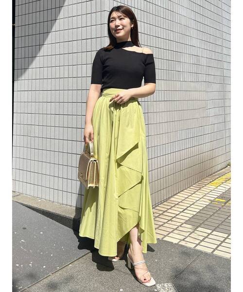 MERCURYDUO（マーキュリーデュオ）の「ランダムフレアアシメスカート（スカート・レディース・ピンク/ライム/ブラック・MEDIUM/SMALL）」の17枚目の写真