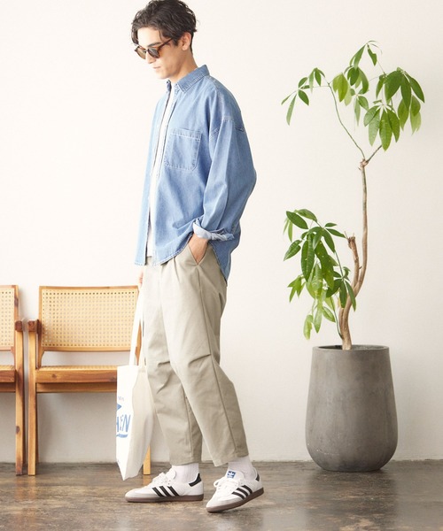 coca(coca)(コカ)の「メンズ ツイルタックバルーンパンツ(その他パンツ・メンズ・チャコール/ライトベージュ・M/L/XL)」の4枚目の写真
