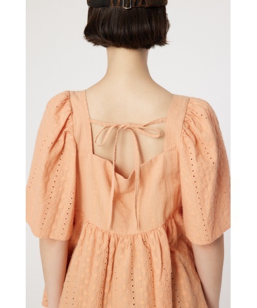 RODEO CROWNS WIDE BOWL（ロデオクラウンズワイドボウル）の「バックリボンフレアトップス（シャツ/ブラウス・レディース・オフホワイト/オレンジ系その他/ブラック・FREE）」の13枚目の写真