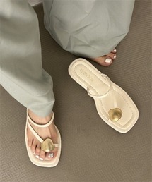 Ritzy | ゴールドポイント スクエアトゥ サンダル(サンダル)