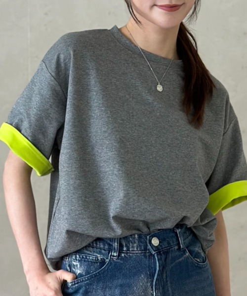 セール】袖折り返しTシャツ（Tシャツ/カットソー）｜Per sist