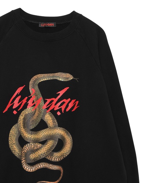 TATRAS CONCEPT STORE(タトラスコンセプトストア)の「LU’U DAN(ルーダン) OVERSIZED CREWNECK SWEATSHIRT(スウェット・メンズ・ブラック・M/S)」の6枚目の写真