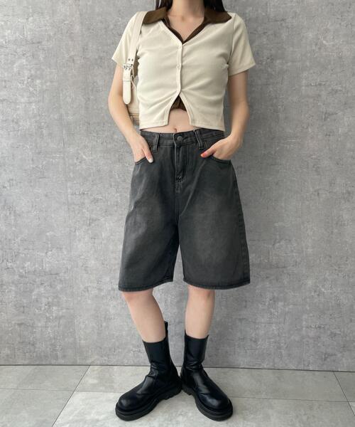 dispark（ディスパーク）の「DISPARK/アンサンブルクロップドT（アンサンブル・レディース・アイボリー/カーキ・FREE）」の3枚目の写真