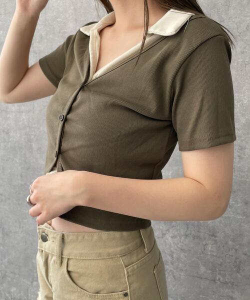 dispark（ディスパーク）の「DISPARK/アンサンブルクロップドT（アンサンブル・レディース・アイボリー/カーキ・FREE）」の10枚目の写真