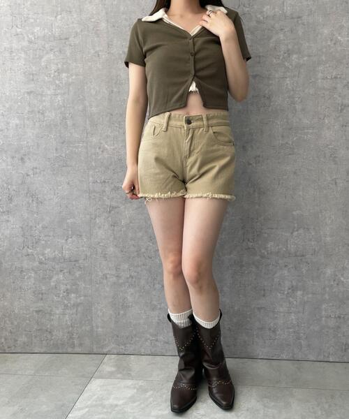 dispark（ディスパーク）の「DISPARK/アンサンブルクロップドT（アンサンブル・レディース・アイボリー/カーキ・FREE）」の11枚目の写真