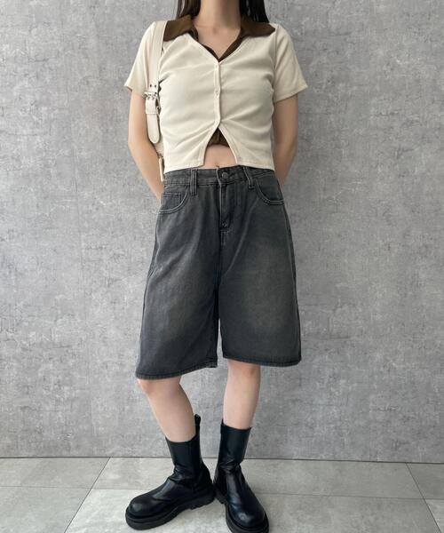 dispark（ディスパーク）の「DISPARK/アンサンブルクロップドT（アンサンブル・レディース・アイボリー/カーキ・FREE）」の8枚目の写真