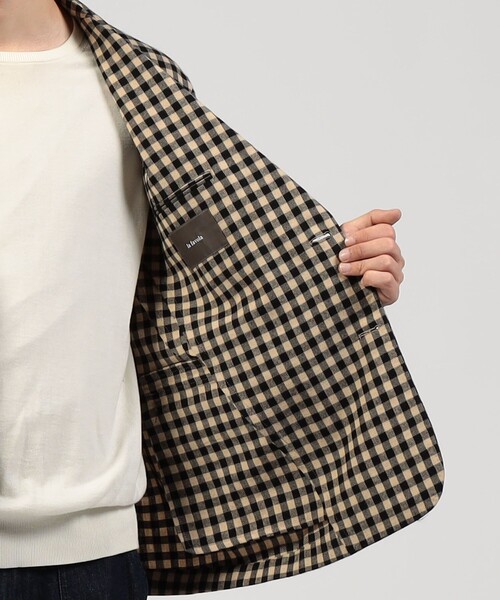 セール】la favola ウールコットン シングルブレステッド2Bジャケット