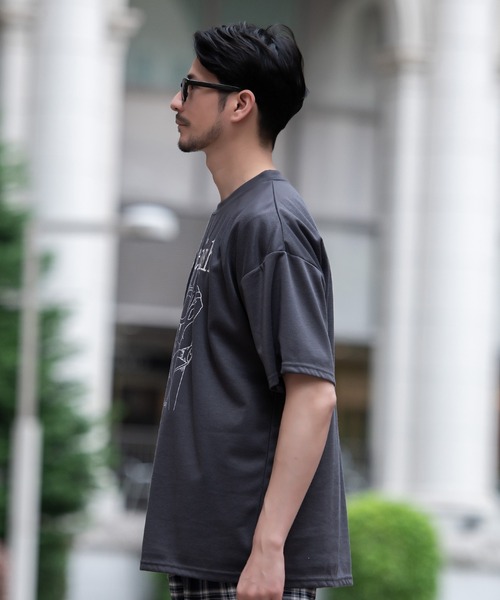 SILVER BULLET(シルバーバレット)の「『CavariA/キャバリア』イラストガール半袖Tシャツ(Tシャツ/カットソー・メンズ・チャコール/ミント/ホワイト・L/M)」の10枚目の写真