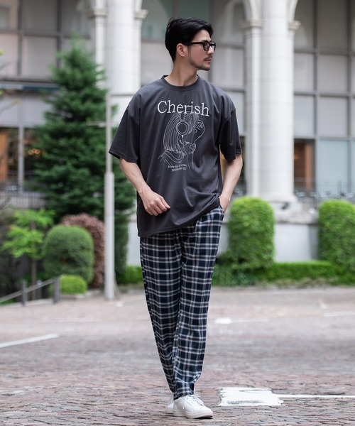 SILVER BULLET(シルバーバレット)の「『CavariA/キャバリア』イラストガール半袖Tシャツ(Tシャツ/カットソー・メンズ・チャコール/ミント/ホワイト・L/M)」の12枚目の写真