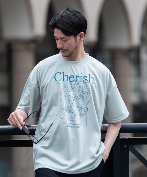 SILVER BULLET(シルバーバレット)の「『CavariA/キャバリア』イラストガール半袖Tシャツ(Tシャツ/カットソー・メンズ・チャコール/ミント/ホワイト・L/M)」の14枚目の写真