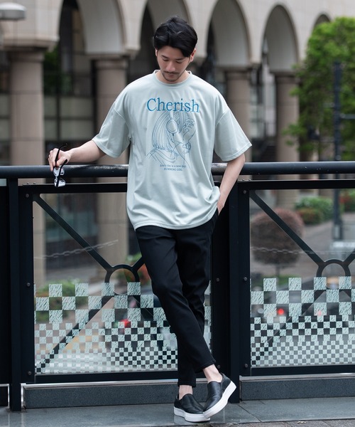 SILVER BULLET(シルバーバレット)の「『CavariA/キャバリア』イラストガール半袖Tシャツ(Tシャツ/カットソー・メンズ・チャコール/ミント/ホワイト・L/M)」の15枚目の写真