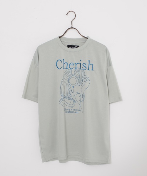 SILVER BULLET(シルバーバレット)の「『CavariA/キャバリア』イラストガール半袖Tシャツ(Tシャツ/カットソー・メンズ・チャコール/ミント/ホワイト・L/M)」の20枚目の写真