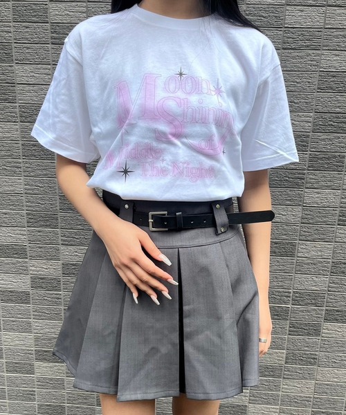 fiere(フィエール)の「ムーンプリント半袖Tシャツ(Tシャツ/カットソー・レディース・ホワイト・M/L)」の6枚目の写真