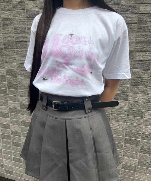 fiere(フィエール)の「ムーンプリント半袖Tシャツ(Tシャツ/カットソー・レディース・ホワイト・M/L)」の10枚目の写真