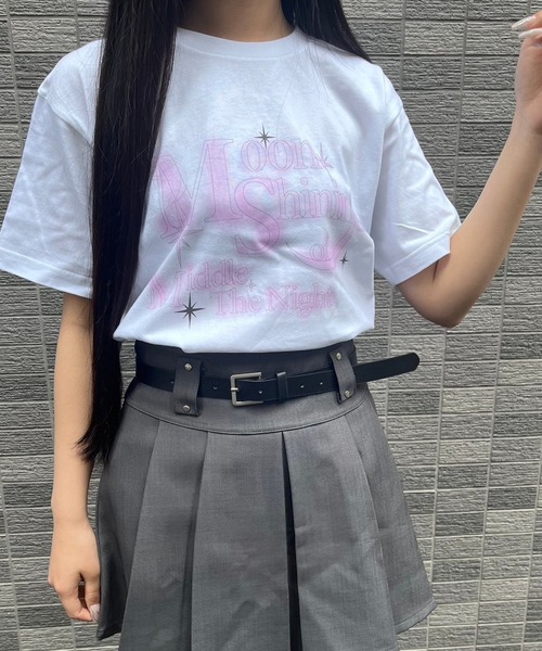 fiere(フィエール)の「ムーンプリント半袖Tシャツ(Tシャツ/カットソー・レディース・ホワイト・M/L)」の7枚目の写真