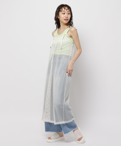 niko and...（ニコアンド）の「レイヤードメッシュワンピース（ワンピース・レディース・ブラック/オフホワイト・FREE）」の3枚目の写真