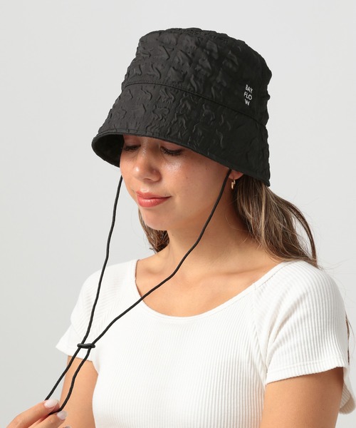 BAYFLOW（ベイフロー）の「ポコポコバケットハット（ハット・レディース・オフホワイト/ブラック・FREE）」の19枚目の写真