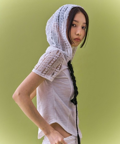 FANCY CLUB(ファンシークラブ)の「NASTY FANCY CLUB/COWLフーディー(Tシャツ/カットソー・レディース・ブラック/ホワイト・FREE)」の1枚目の写真