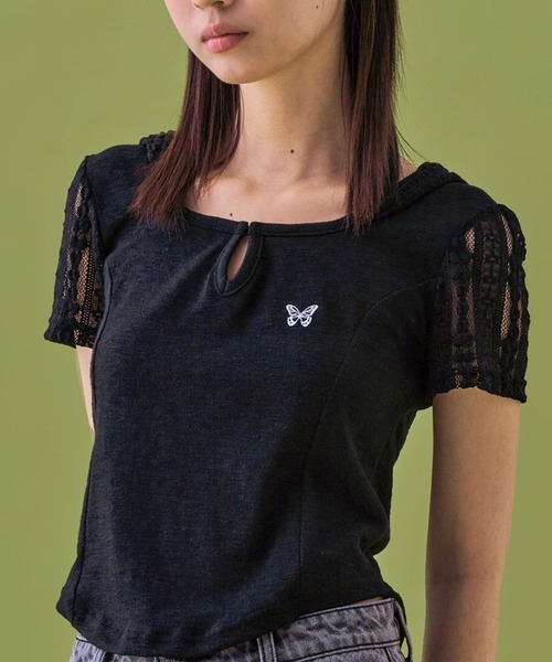 FANCY CLUB(ファンシークラブ)の「NASTY FANCY CLUB/COWLフーディー(Tシャツ/カットソー・レディース・ブラック/ホワイト・FREE)」の2枚目の写真