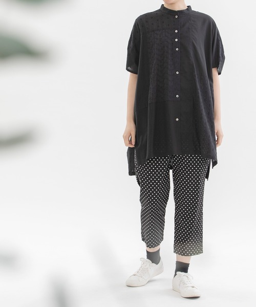 nop de nod(ノップドゥノッド)の「ストレッチクロップドパンツ(その他パンツ・レディース・ブラック/サックスブルー/スミクロ・3)」の12枚目の写真