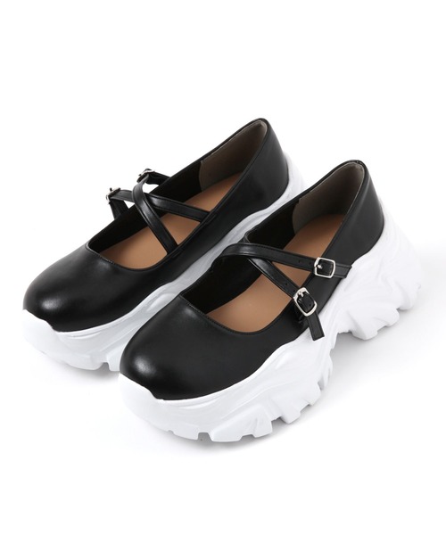 LAKOLE（ラコレ）の「クロスストラップスニーカー / 135008（スニーカー・レディース・シルバー/ブラック・MEDIUM/LARGE）」の10枚目の写真