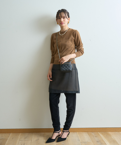 Rouge vif（ルージュヴィフ）の「モールニットレギンス（その他パンツ・レディース・ブラック/アイボリー・38/36）」の19枚目の写真