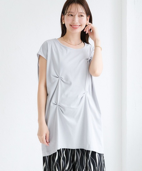 セール】タックデザインチュニック 134102（Tシャツ/カットソー