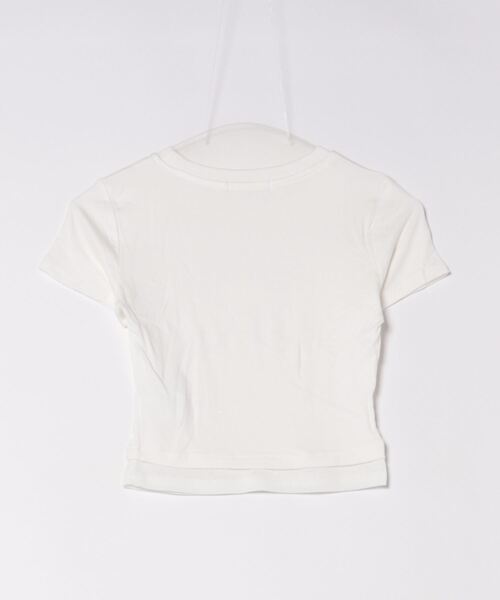 frunco(フランコ)の「リボンラインストーンクロップドTシャツ(Tシャツ/カットソー・レディース・ホワイト・MEDIUM)」の2枚目の写真