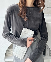 前後2WAYメッシュベロアカットソー