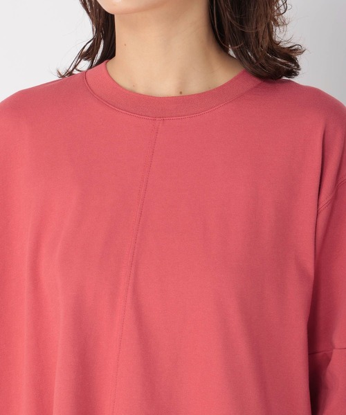 studio CLIP（スタディオクリップ）の「【接触冷感/紫外線防止】ニットリブコクーン袖プルオーバー（Tシャツ/カットソー・レディース・オフホワイト/ライトブラウン/スモーク/レッド・FREE）」の17枚目の写真