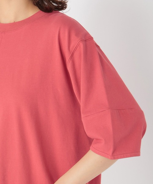 studio CLIP（スタディオクリップ）の「【接触冷感/紫外線防止】ニットリブコクーン袖プルオーバー（Tシャツ/カットソー・レディース・オフホワイト/ライトブラウン/スモーク/レッド・FREE）」の18枚目の写真