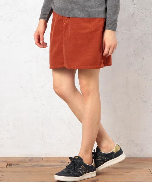 Lee(リー)の「LEE(リー) C/Pe コーデュロイ スカート◆(スカート・レディース・ホワイト/ダークグリーン/ロイヤルブルー/オレンジ/ネイビー・X-SMALL/SMALL/MEDIUM)」の1枚目の写真